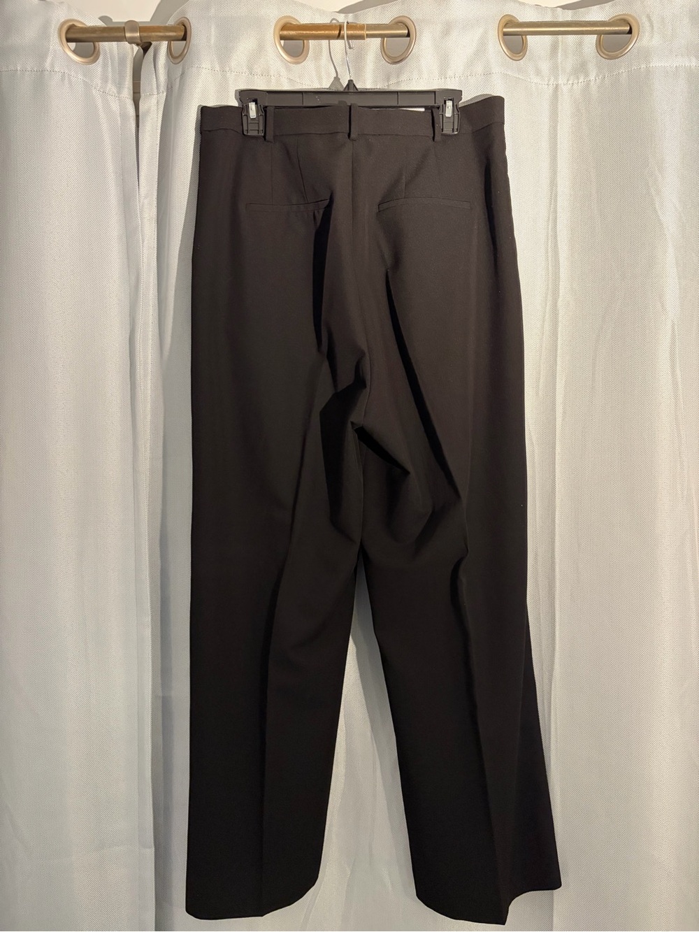 H&M Black Pleated Straight Leg Dress Pants Size 12